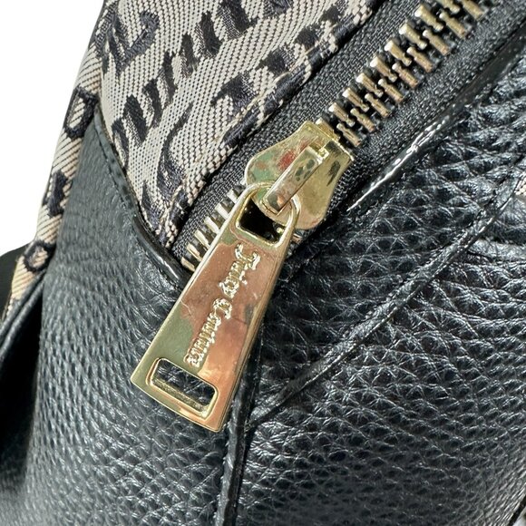 Juicy Couture Vintage Y2K Beige Black Backpack Cross my Heart NWT - Picture 10 of 13